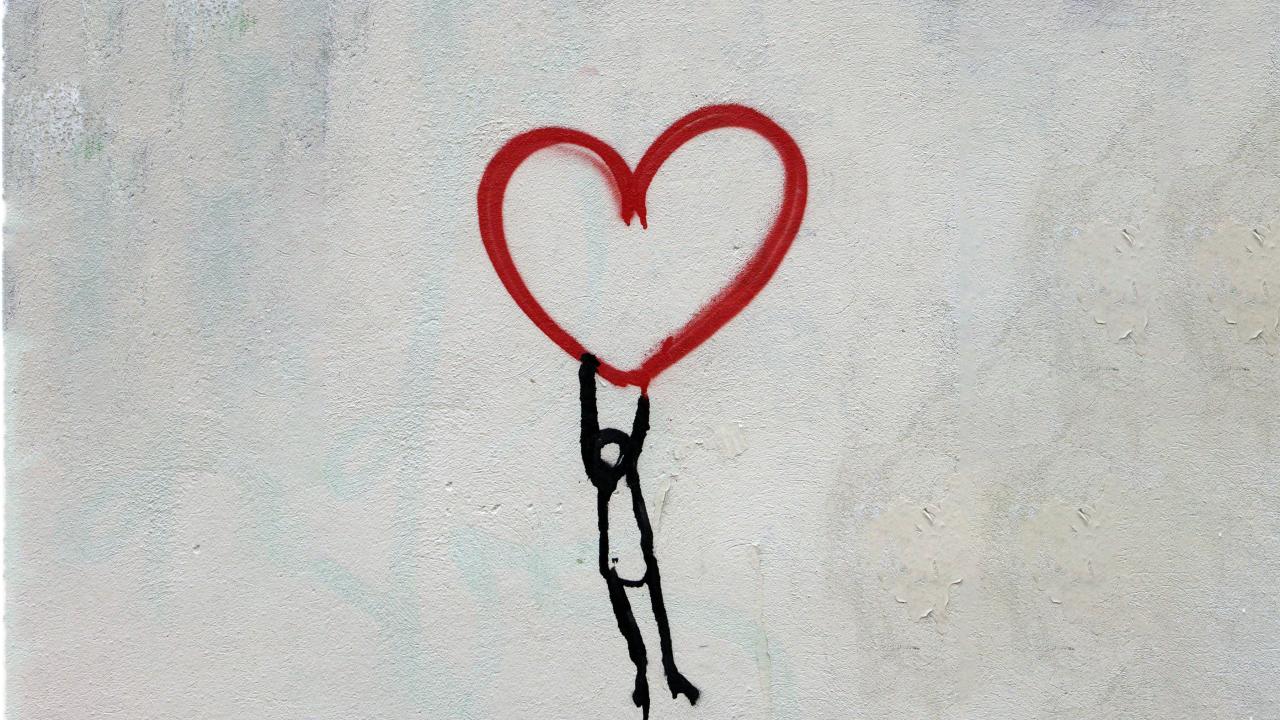 stick figure and a heart