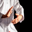tai chi practitioner's hands in movement
