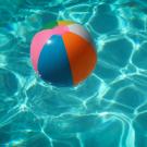 Beach ball in the pool